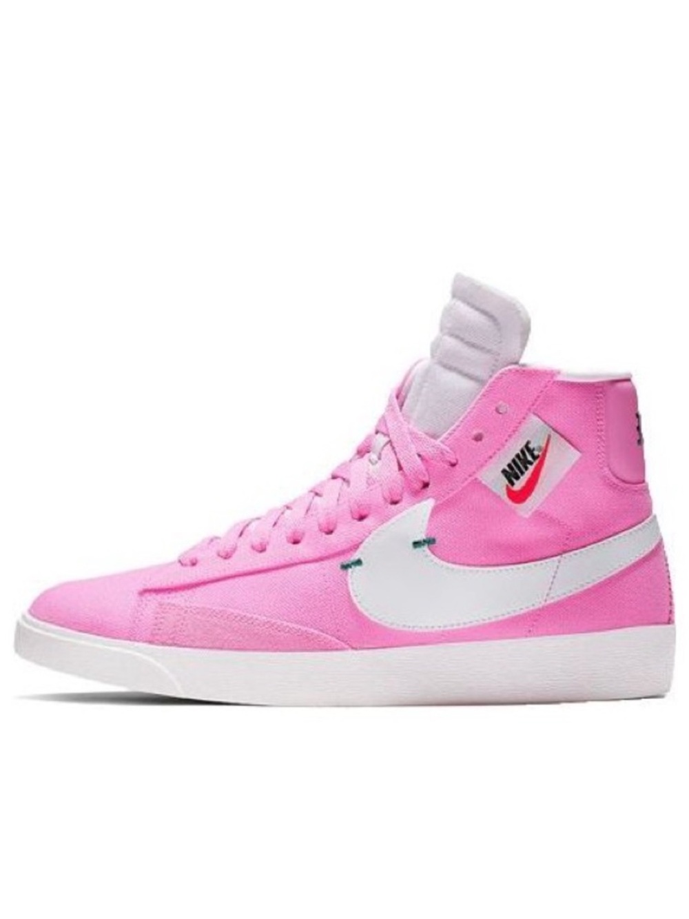Nike Women's Blazer High-Top Sneakers in Pink and White (rare)